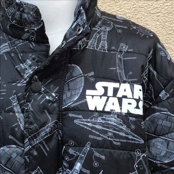 [SOLD] Disney Star Wars Blueprint Quilted Parka - Picture 4 of 8